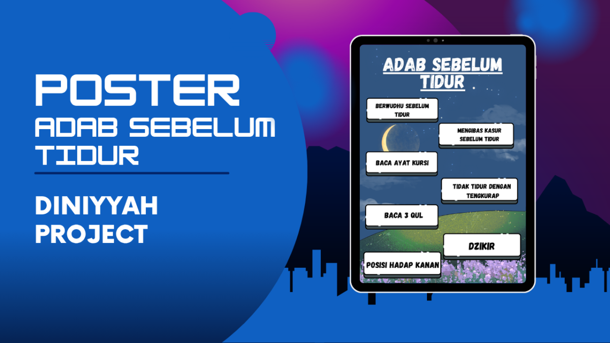 Poster-adab sebelum tidur